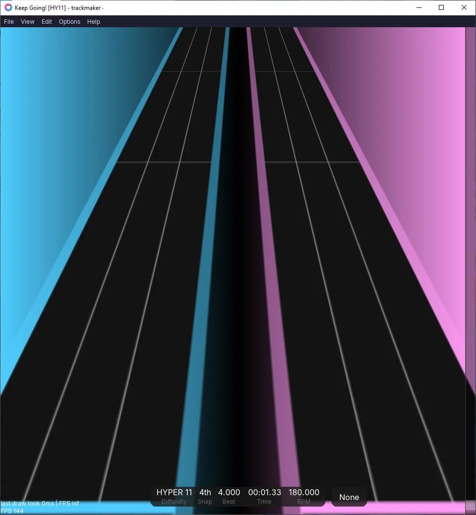 Trackmaker window open to Preview Mode